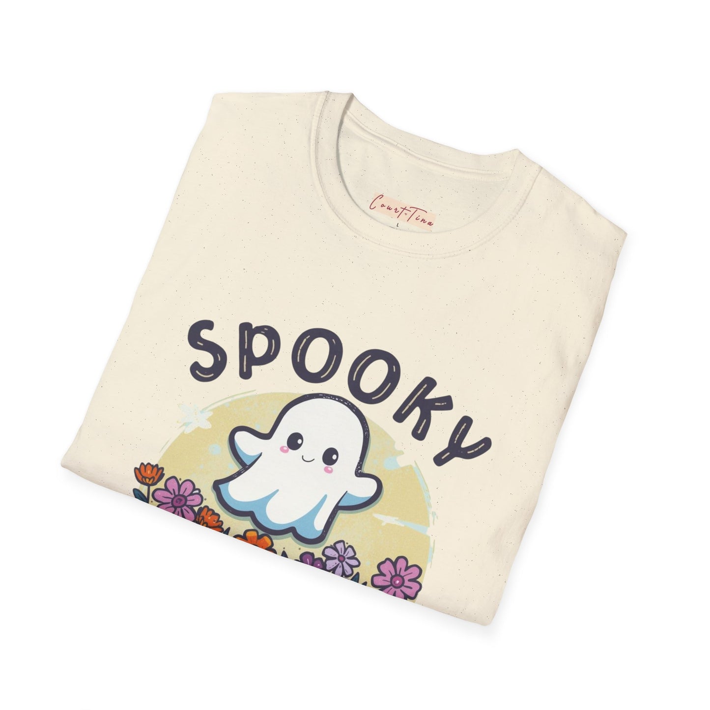 Spooky Season T-Shirt, Halloween Tee, Ghost Graphic Shirt, Fall Apparel, Cute Casual Top