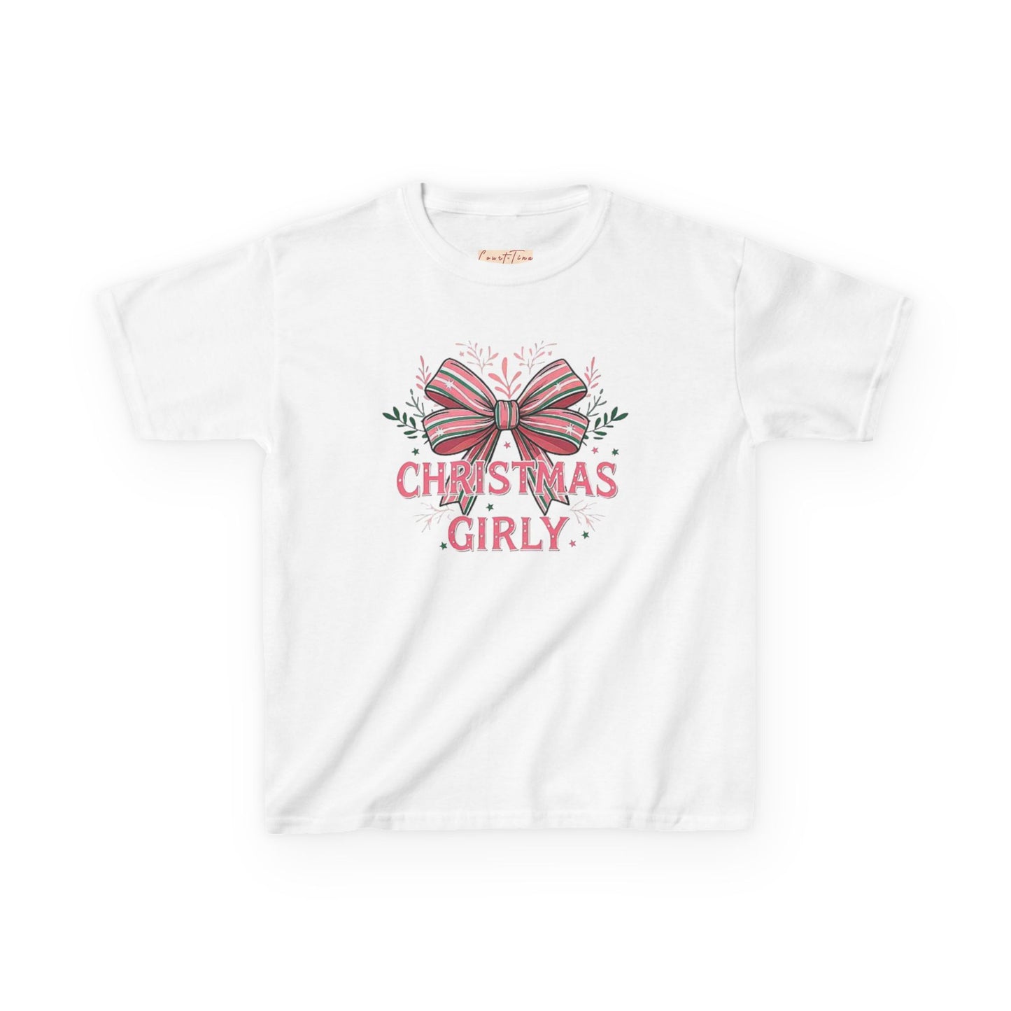 Cute Christmas Tee for Kids, Holiday Gift, Girly T-Shirt, Festive Apparel, Fun Christmas Outfit, Xmas Shirt for Girls