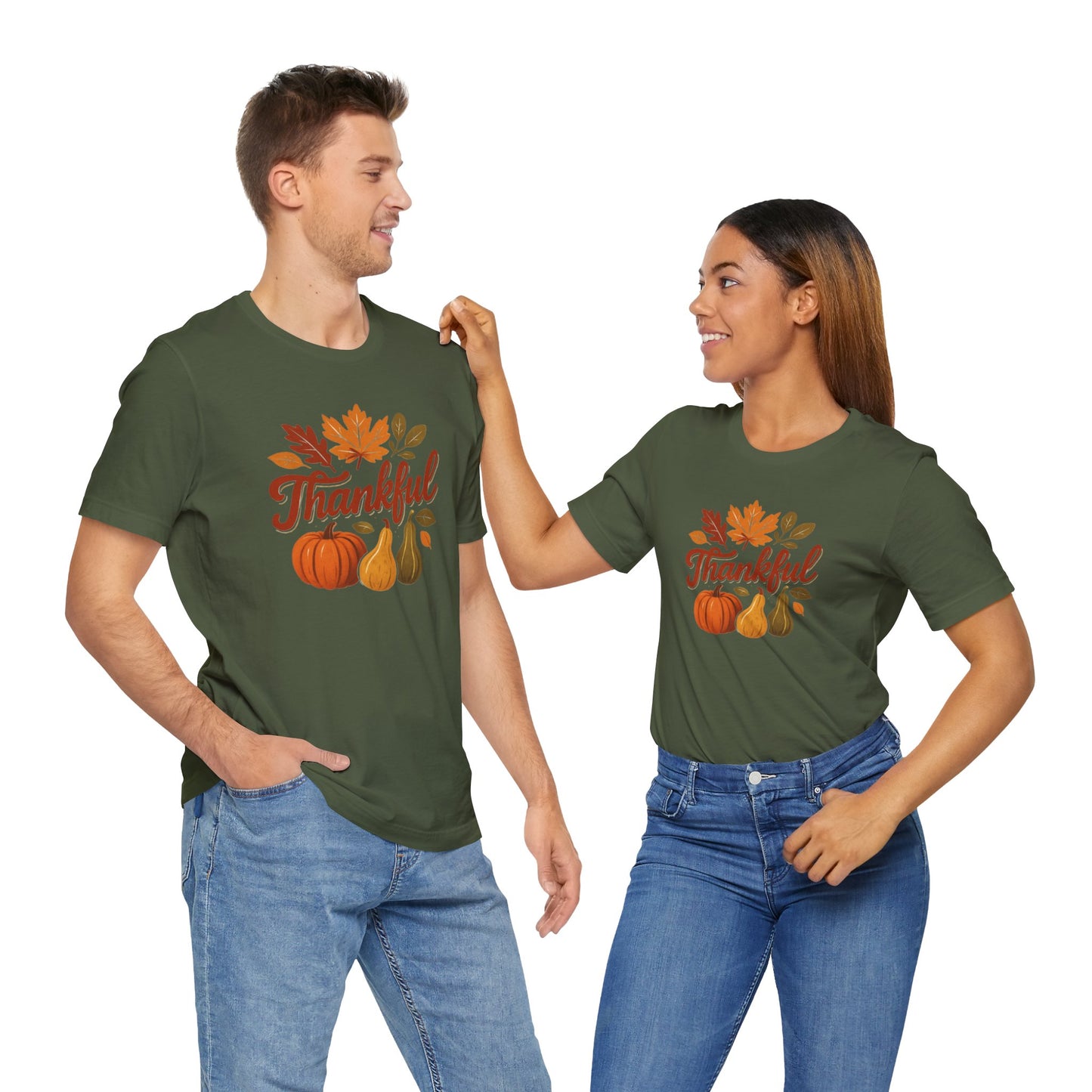 Fall Harvest Thankful Tee, Autumn Shirt, Thanksgiving Gift, Cozy Casual Wear, Unisex Fall Tee, Seasonal Apparel