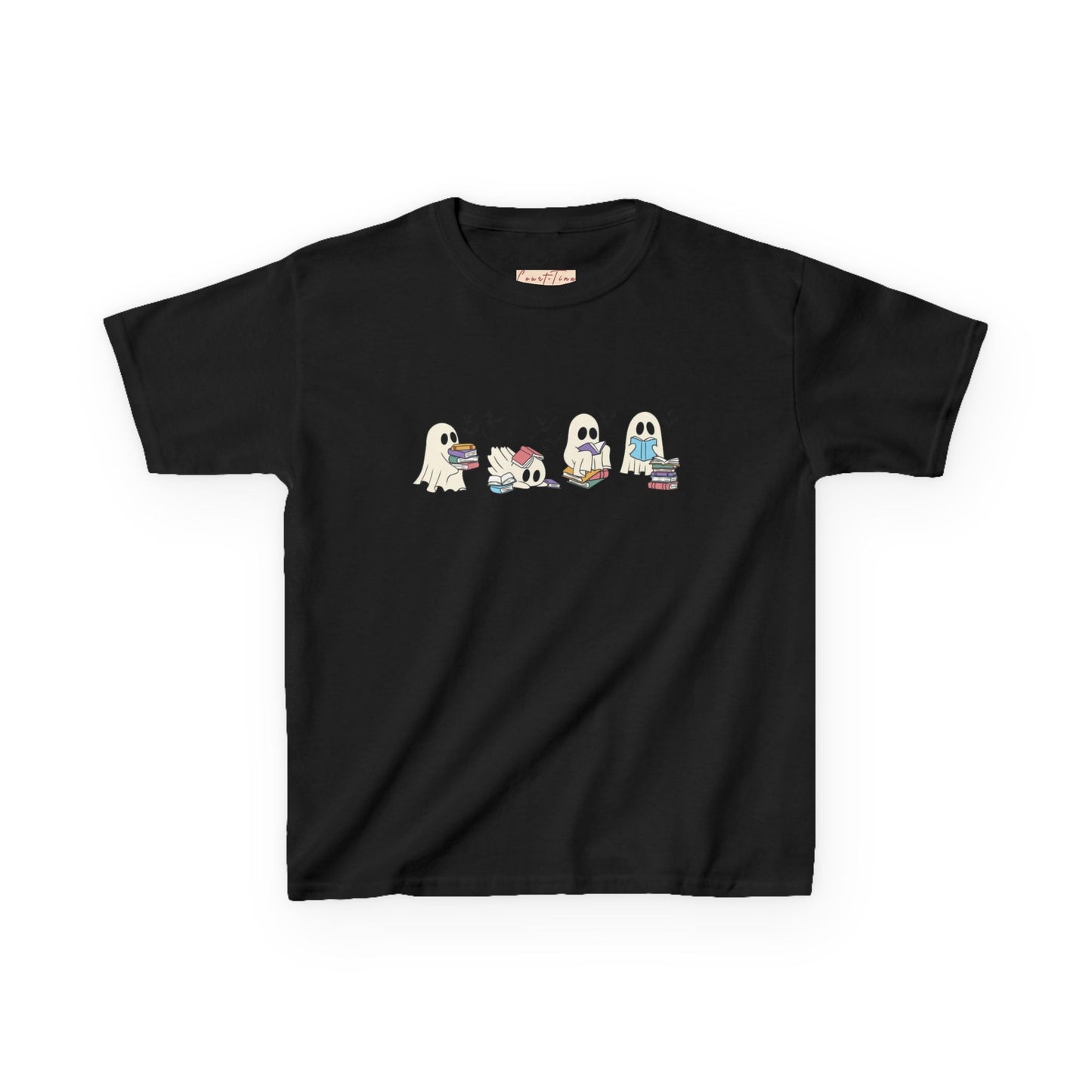 Kids Tee - Reading Ghost Fun & Playful Cotton Shirt for Boys & Girls, Kids' Gift, Birthday, Everyday Wear, Cute Animal Design