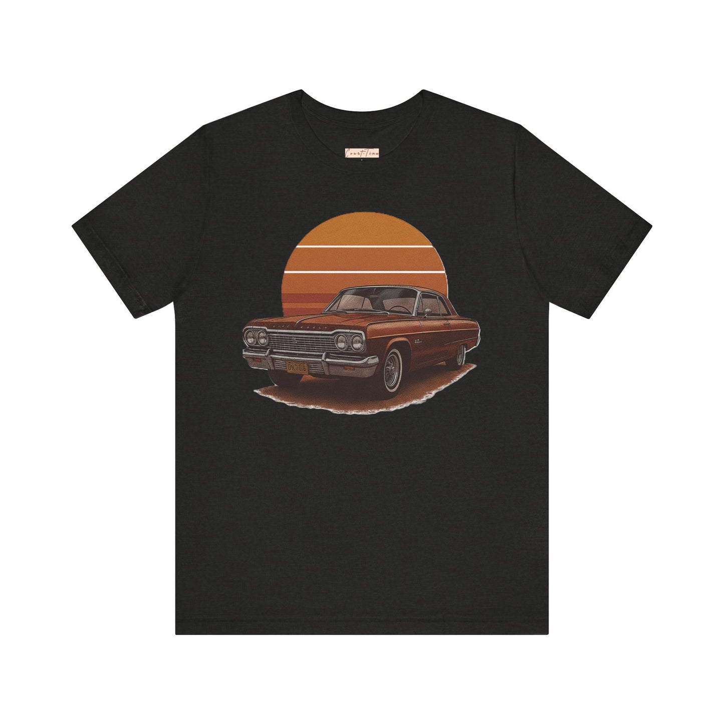 Retro Car Graphic Tee - Vintage Sunset Shirt, Perfect for Car Lovers, Gift for Him, Summer Style, Casual Wear, Unisex Fashion