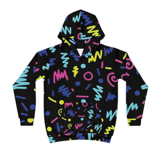 Colorful Kids Hoodie | Retro Abstract Design