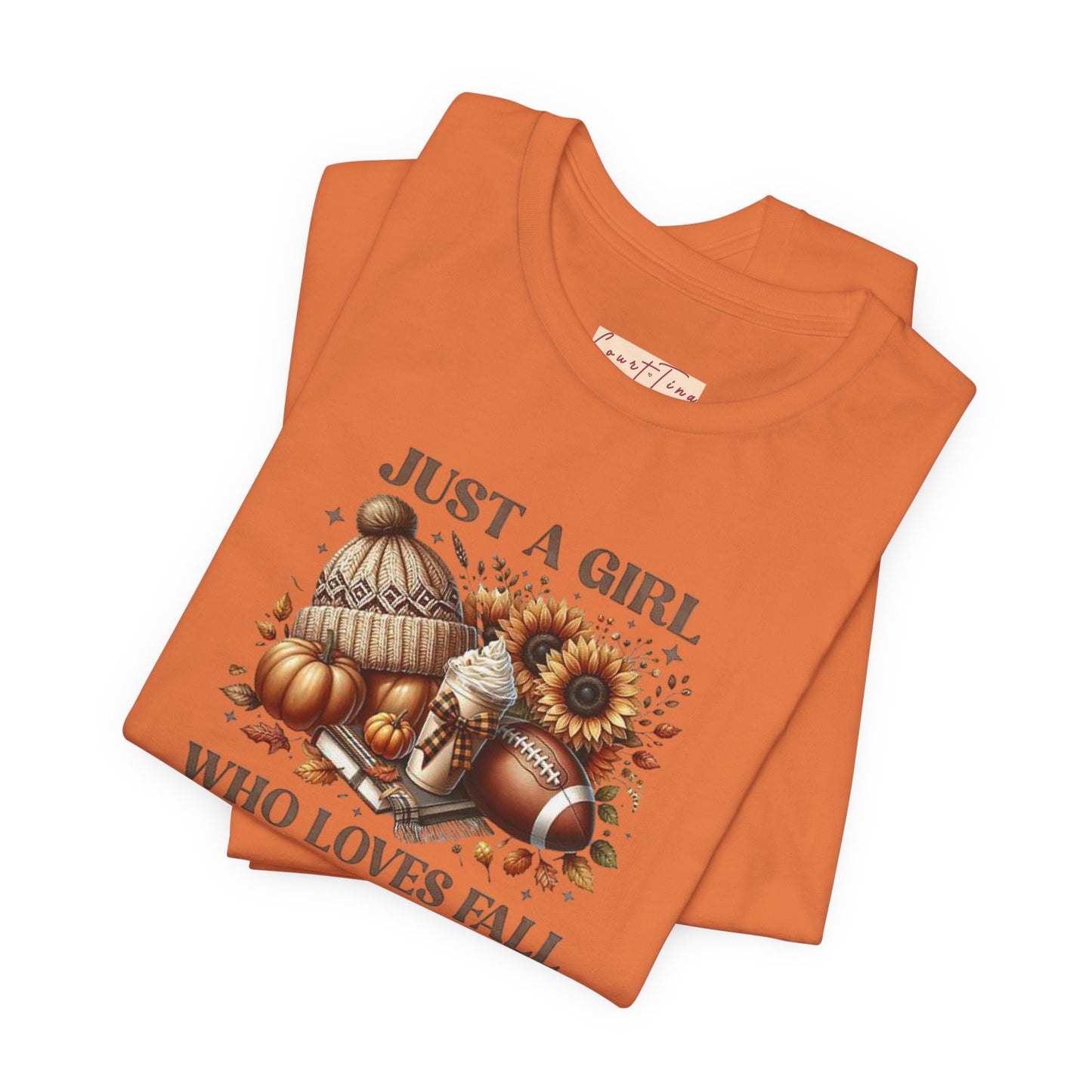 Fall Lover Tee, Just a Girl Who Loves Fall Shirt, Autumn Graphic Tee, Seasonal Sweatshirt, Cozy Fall Apparel, Thanksgiving Gift
