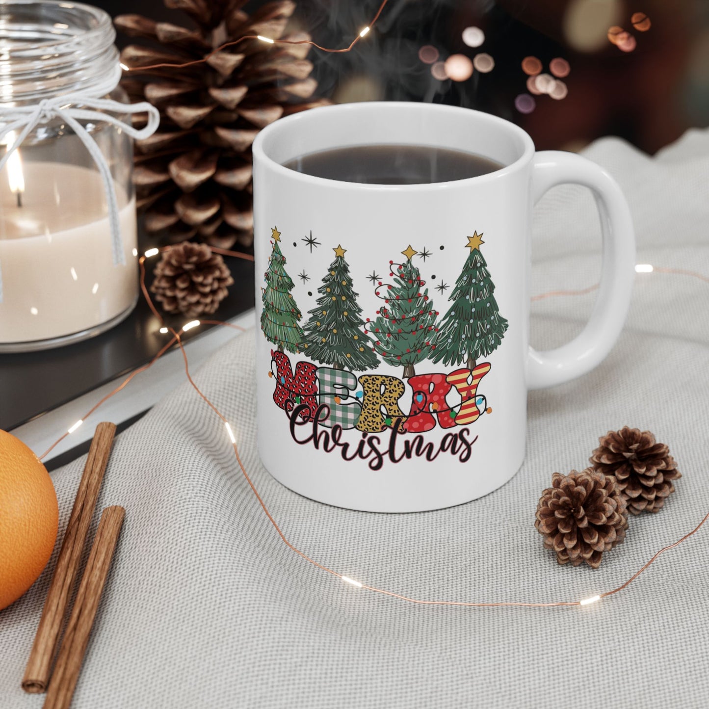 Festive Christmas Mug - Holiday Drinkware, Perfect Gift for Christmas, Seasonal Decor, Hot Cocoa, Winter Celebrations, Cute Holiday Design