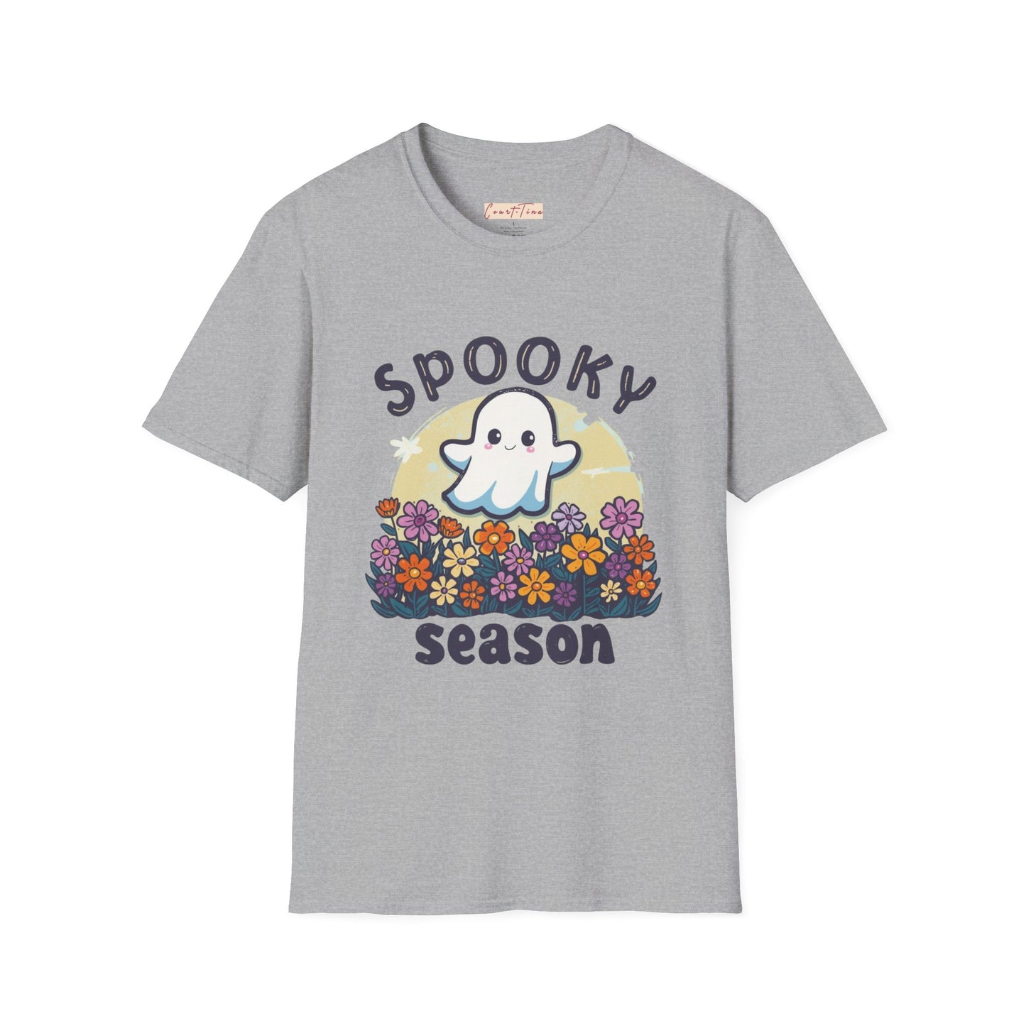 Spooky Season T-Shirt, Halloween Tee, Ghost Graphic Shirt, Fall Apparel, Cute Casual Top