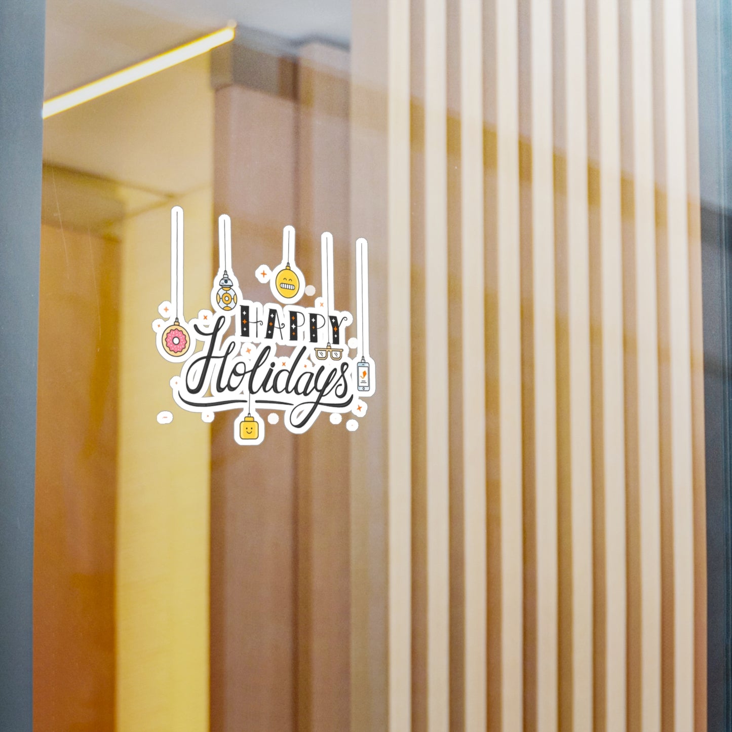 Holiday Theme Kiss-Cut Vinyl Decals