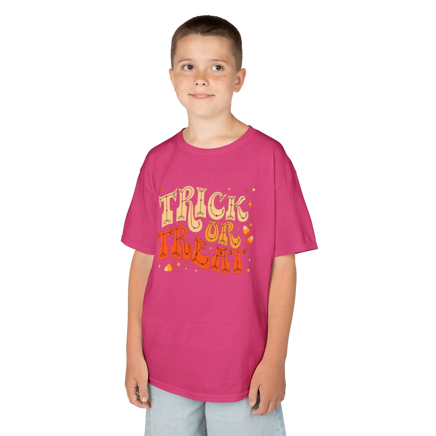 Kids Halloween Tee, Trick or Treat T-Shirt, Halloween Costume Shirt, Spooky Kids Apparel, Fall Festivity Tee
