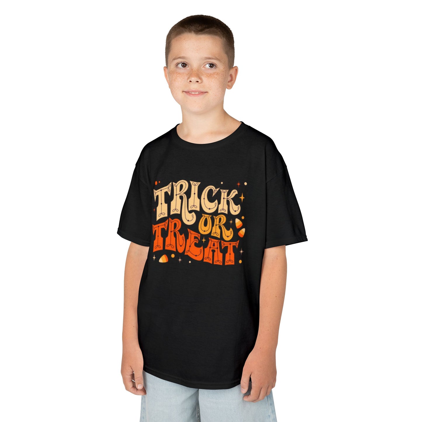 Kids Halloween Tee, Trick or Treat T-Shirt, Halloween Costume Shirt, Spooky Kids Apparel, Fall Festivity Tee
