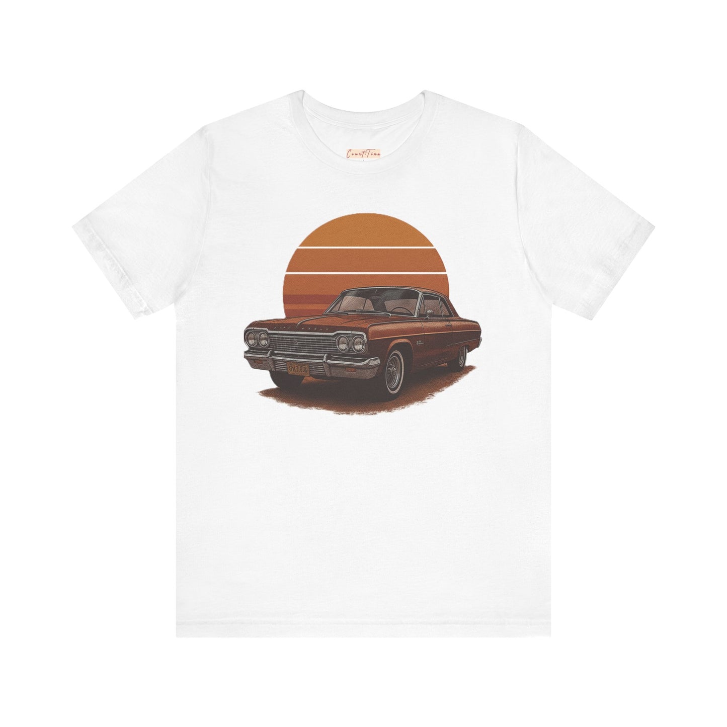 Retro Car Graphic Tee - Vintage Sunset Shirt, Perfect for Car Lovers, Gift for Him, Summer Style, Casual Wear, Unisex Fashion