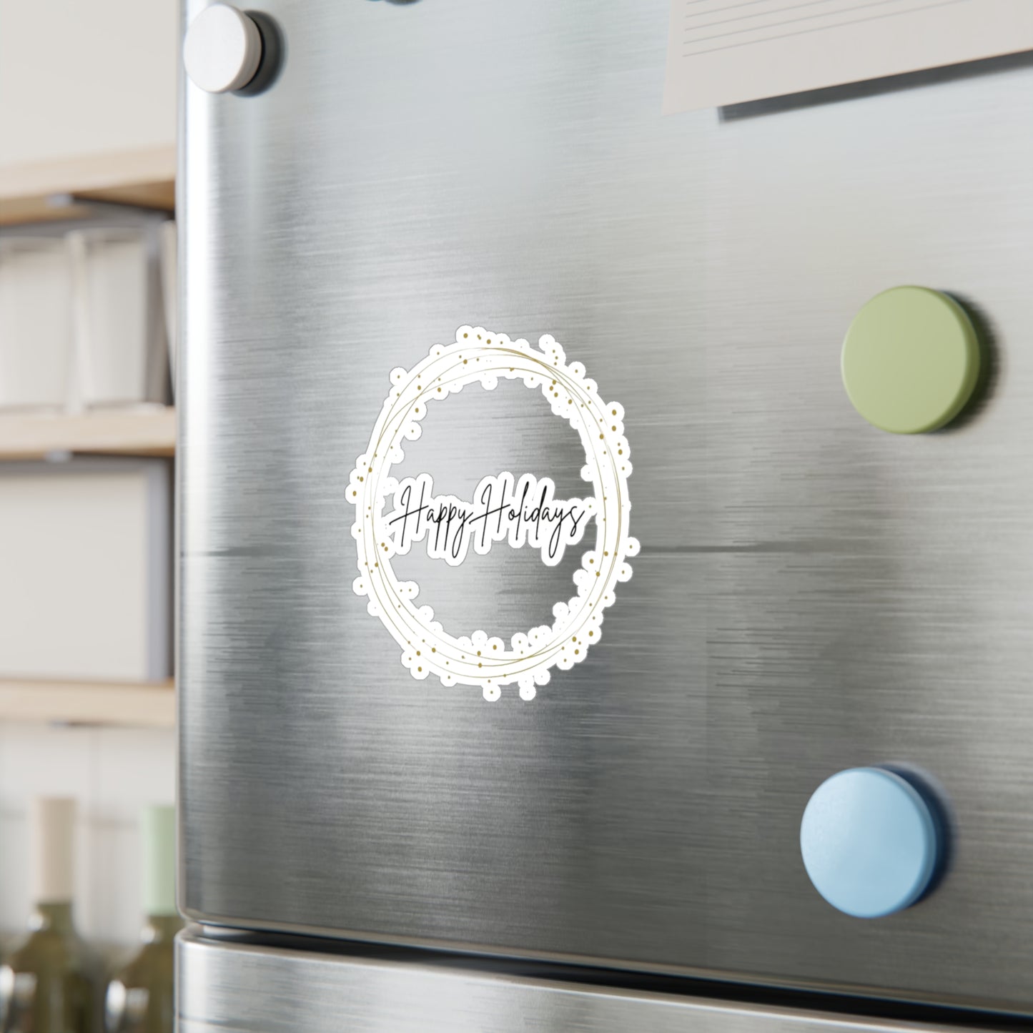 Happy Holidays Vinyl Decals, Seasonal Stickers, Home Decor, Holiday Gifts, Customizable Stickers, Cheerful Decor