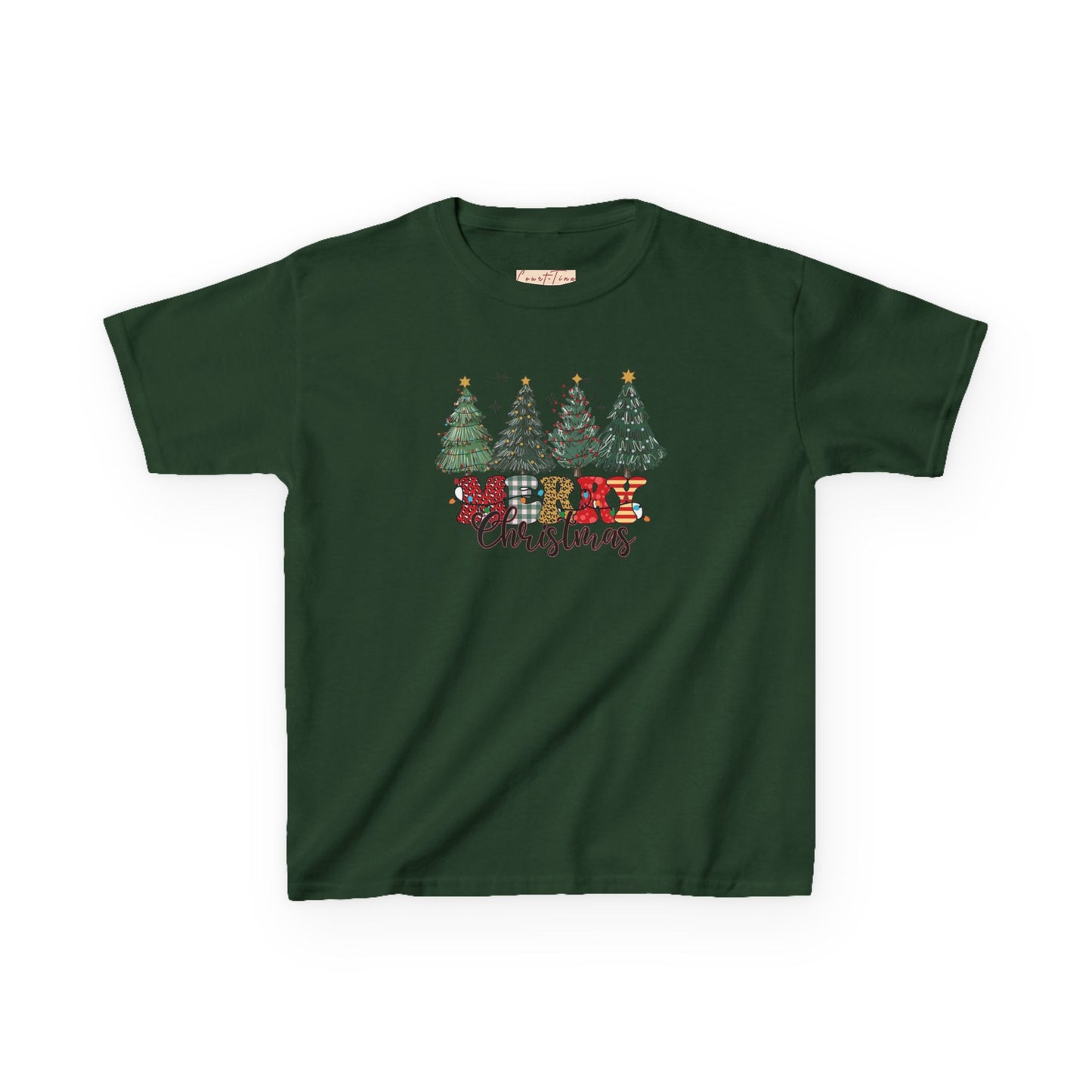 Merry Christmas Festive Kids Tee - Merry Christmas Design, Holiday Gift, Fun Family Outfits, Cute Christmas Apparel, Winter Merch