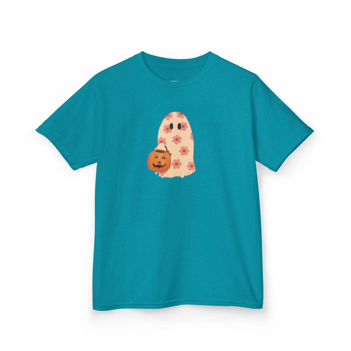 Halloween Kids Tee, Cute Ghost and Pumpkin, Kids Halloween Shirt, Fun Fall Apparel, Trick or Treat Tee, Kids Costume Top