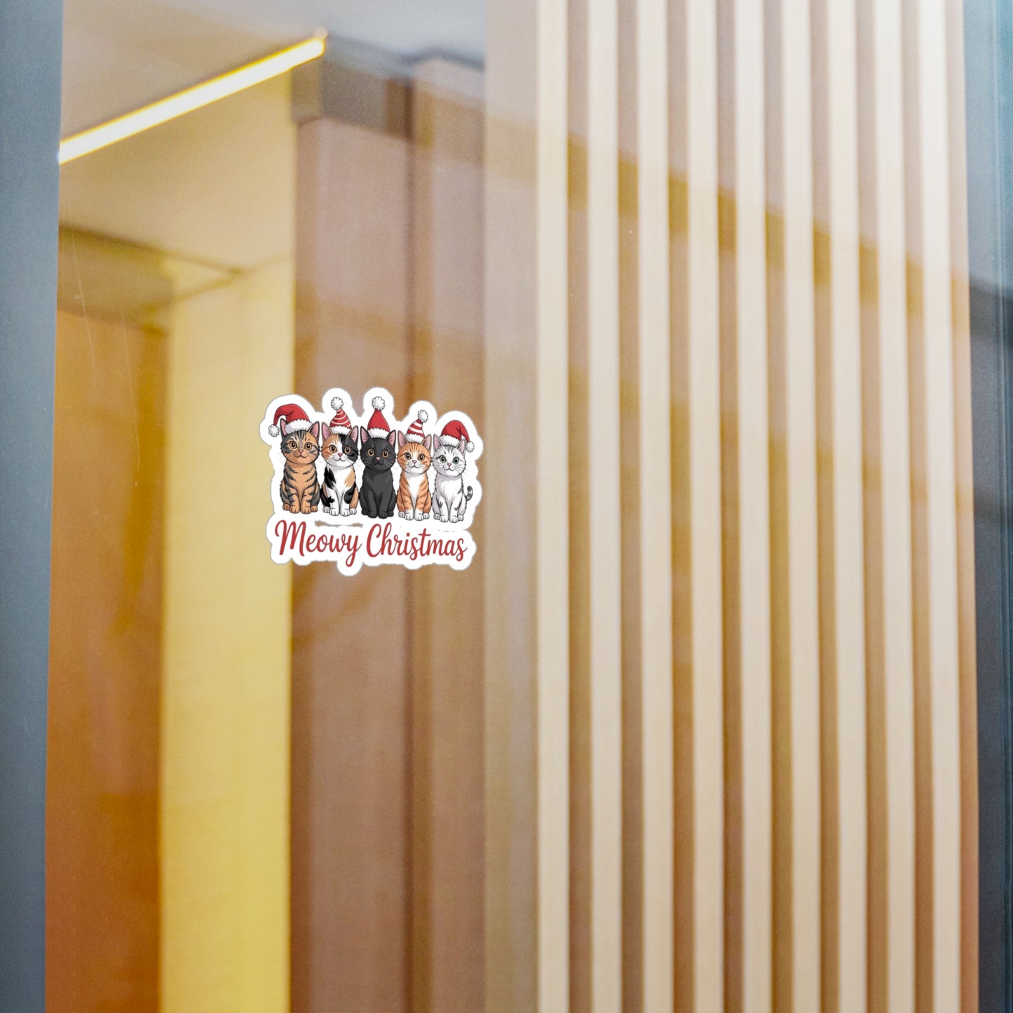 Christmas Cat Vinyl Decal