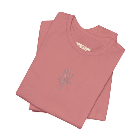 Floral Embroidered Tee | Casual Wear, Gift for Her, Summer Style, Graphic T-Shirt, Everyday Shirt