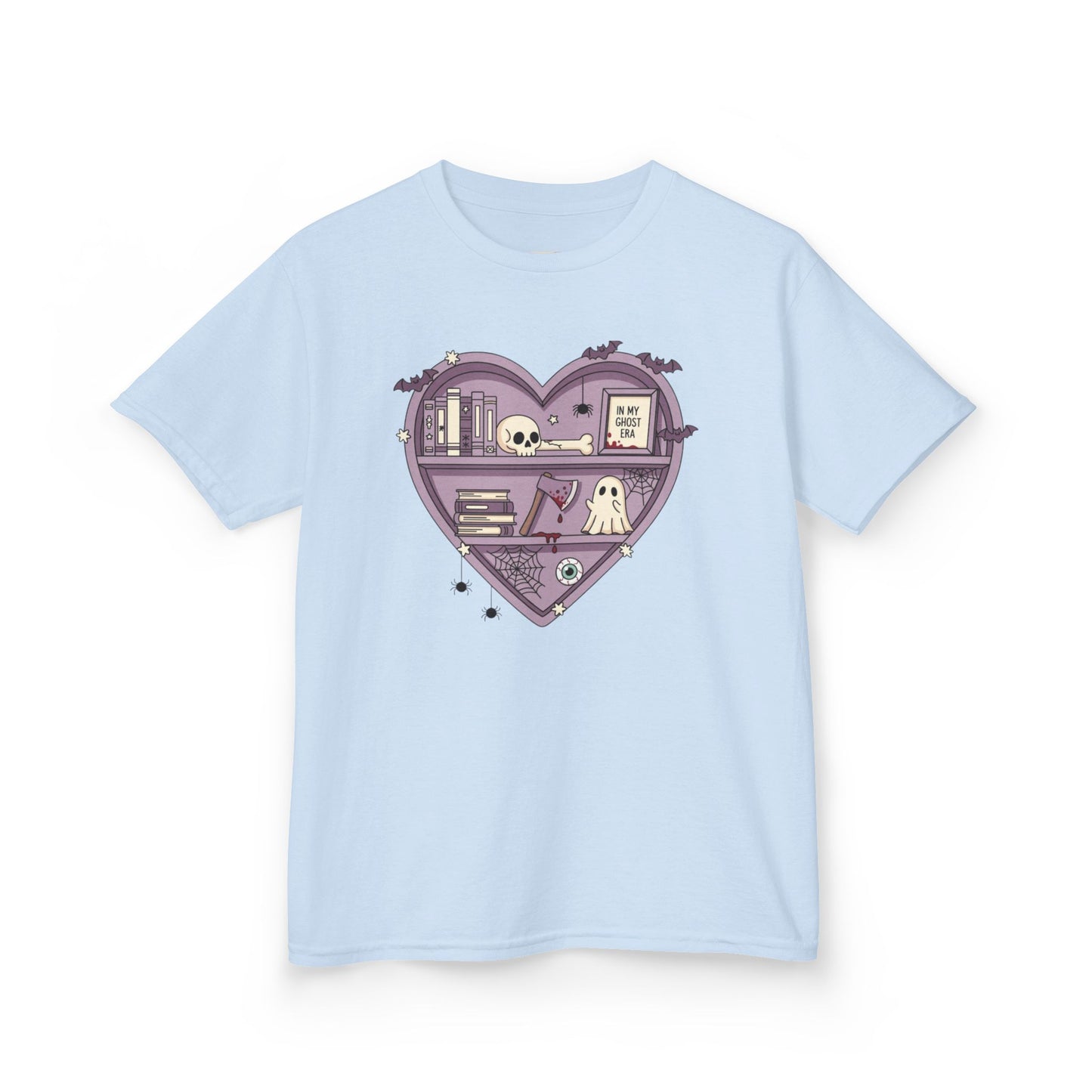 Ghost Heart Kids Tee, Cute Kids T-Shirt, School Spirit Shirt, Birthday Gift for Kids, Cute Graphic Tee