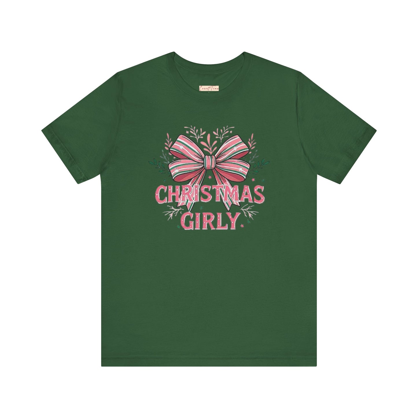 Christmas Girly Short Sleeve Tee, Holiday T-Shirt, Gift Idea, Festive Apparel, Seasonal Top, Christmas Outfit