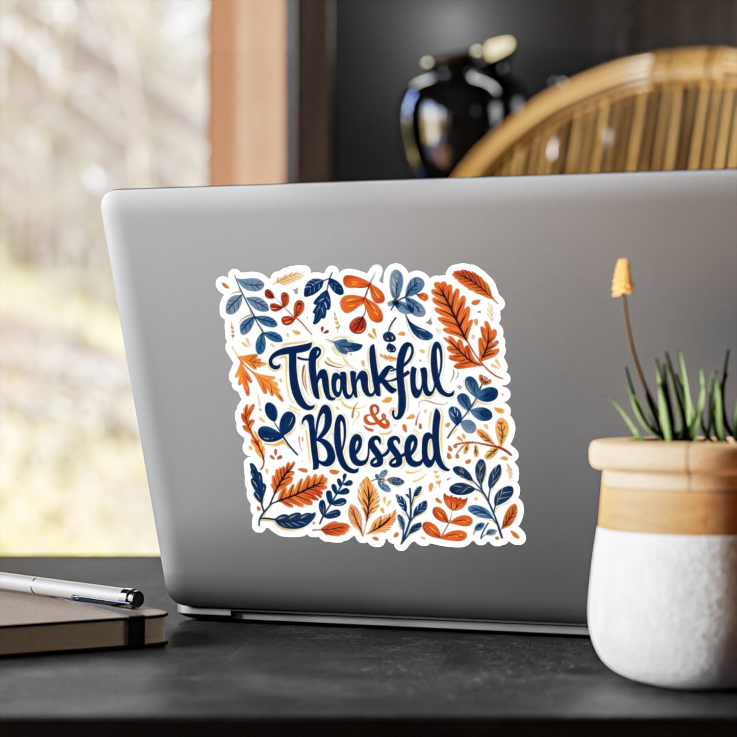 Thankful & Blessed Kiss-Cut Vinyl Decals