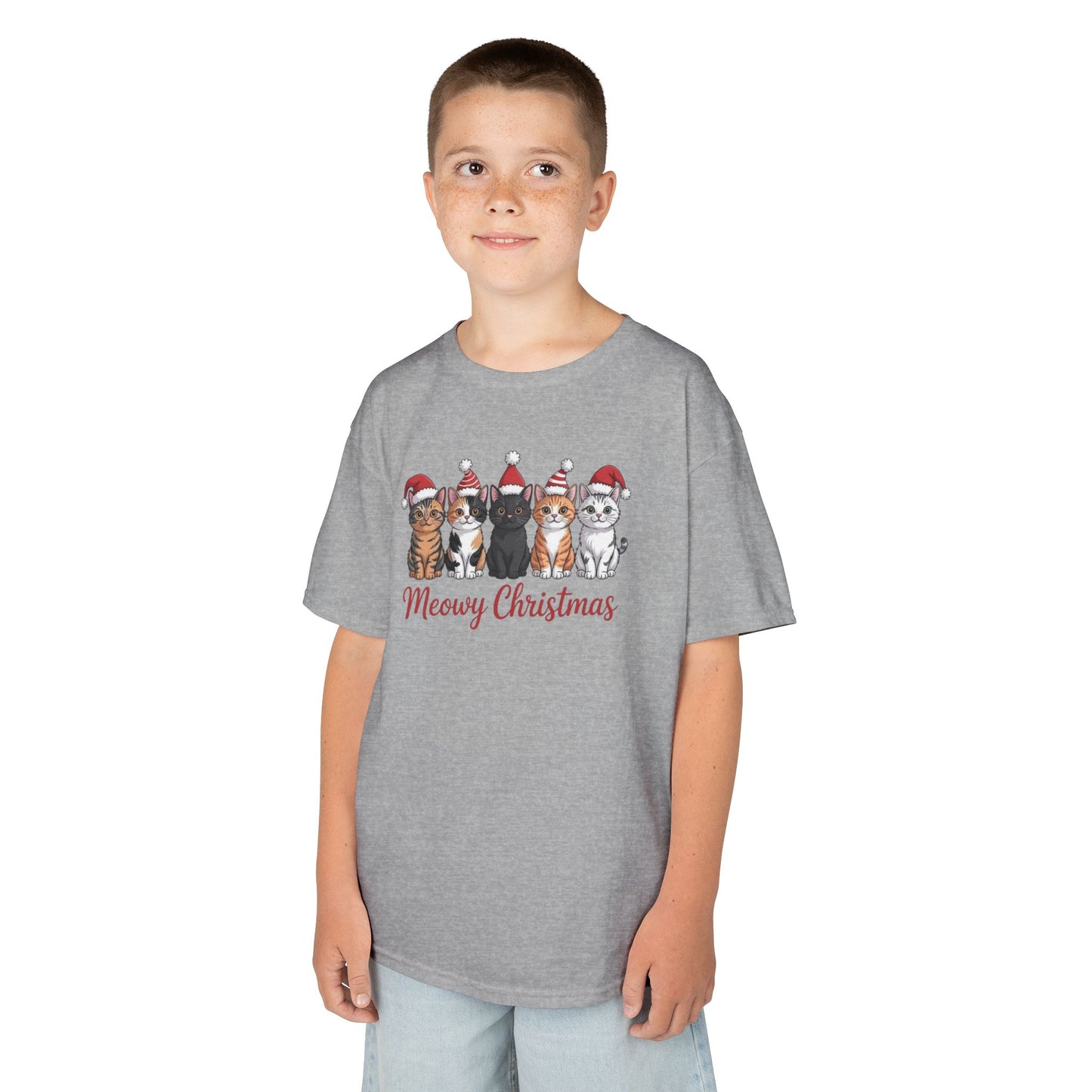 Meowy Christmas Kids Tee