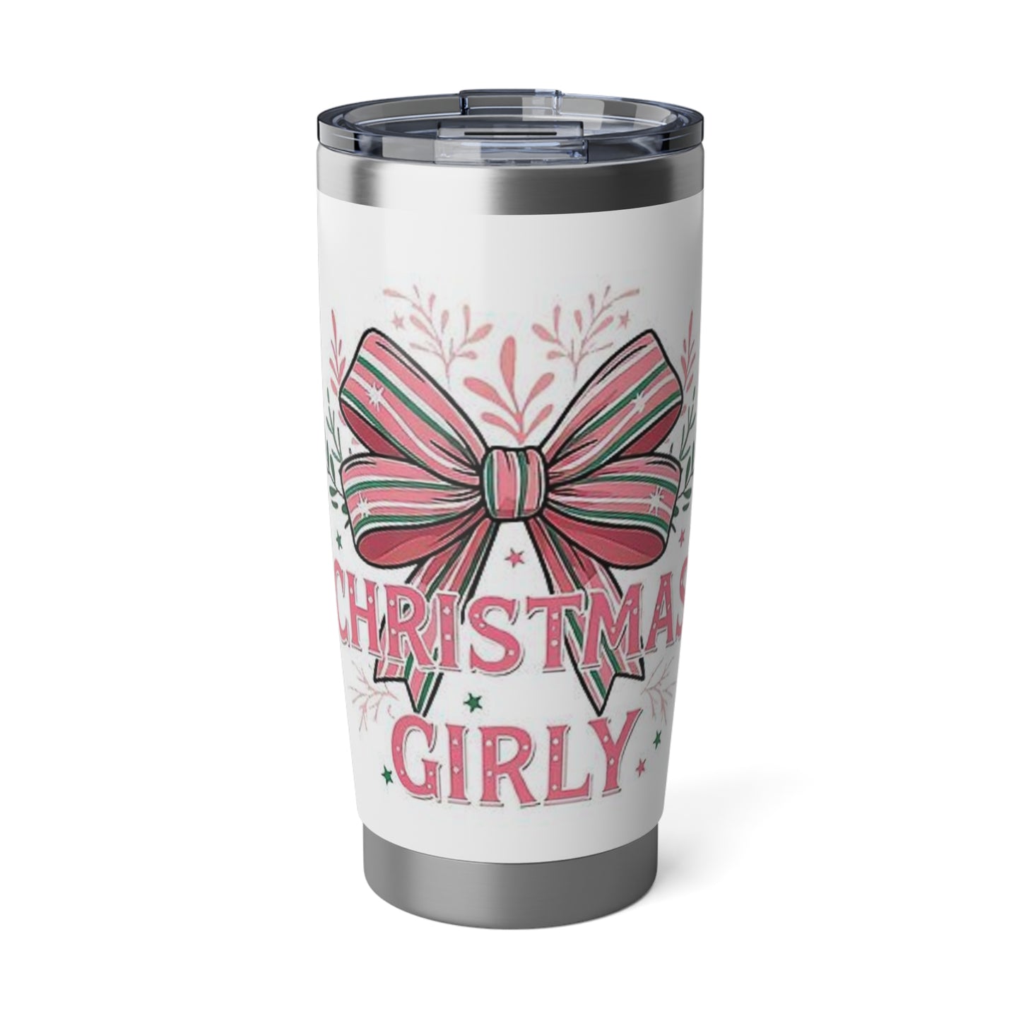 Christmas Girly Tumbler, Holiday Travel Mug, Festive Stainless Steel Cup, Personalized Gift, Seasonal Drinkware