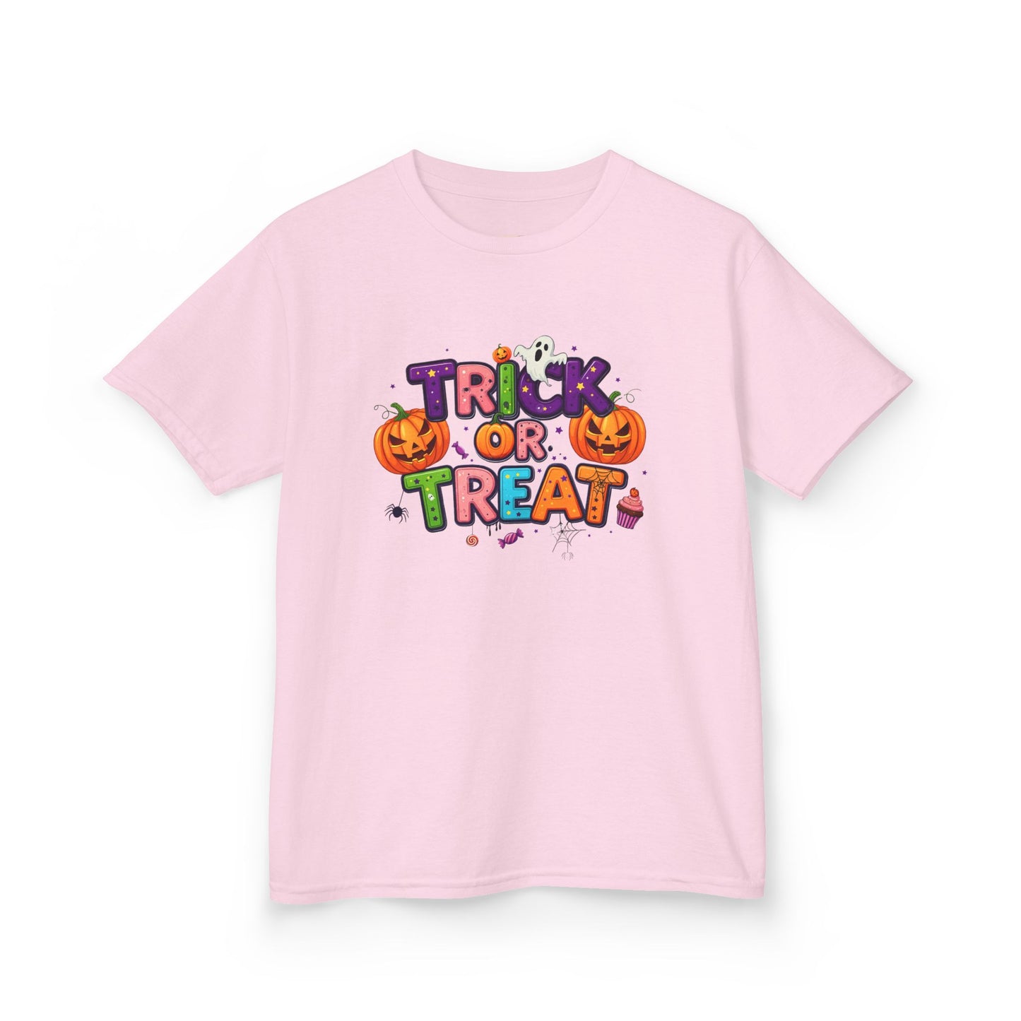 Kids Halloween Tee - Trick or Treat T-Shirt, Perfect for Halloween Parties, Costume, Pumpkin Designs, Fun Kids Apparel