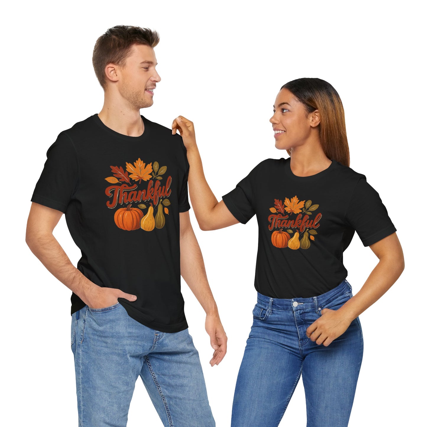 Fall Harvest Thankful Tee, Autumn Shirt, Thanksgiving Gift, Cozy Casual Wear, Unisex Fall Tee, Seasonal Apparel