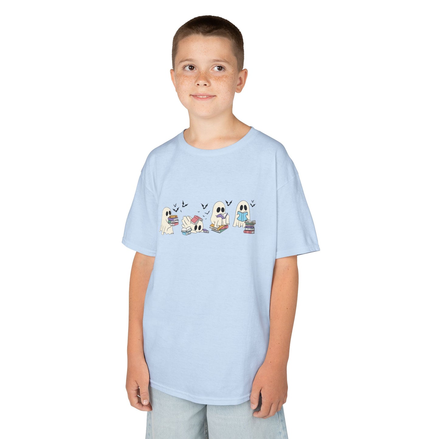 Kids Tee - Reading Ghost Fun & Playful Cotton Shirt for Boys & Girls, Kids' Gift, Birthday, Everyday Wear, Cute Animal Design