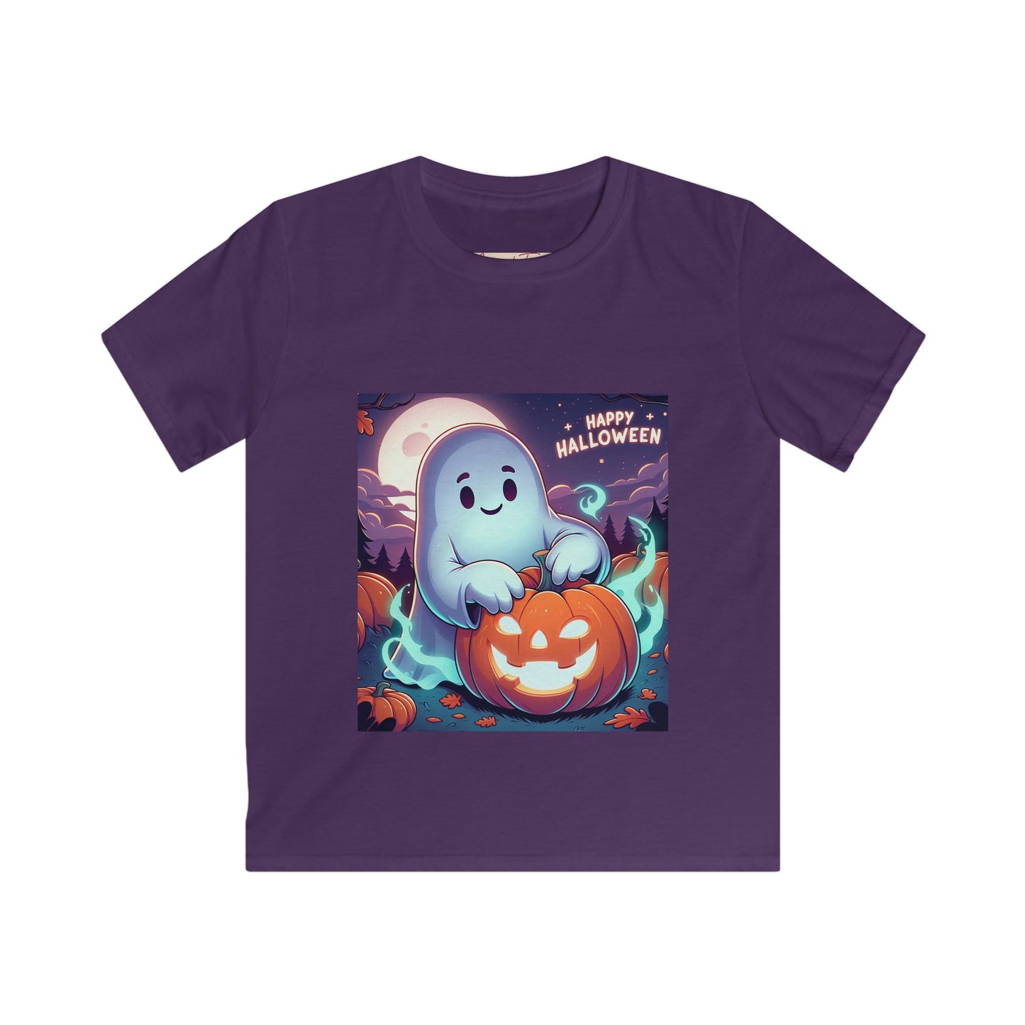 Happy Halloween Kids Tee, Ghost Pumpkin Shirt, Fall Fun Apparel, Trick or Treat Outfit, Spooky Kids Clothing