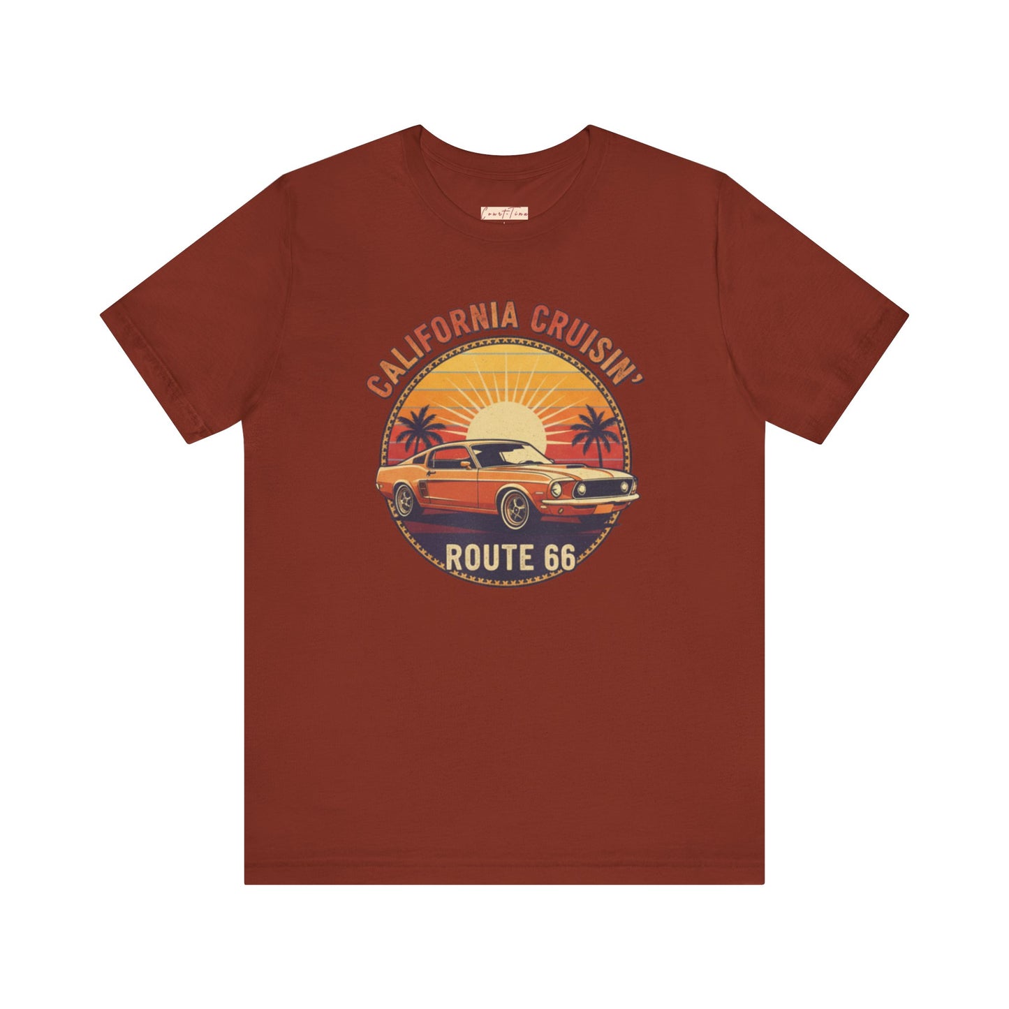 California Cruisin' Vintage Tee, Retro Car Shirt, Route 66 Graphic Tee, Perfect for Road Trips, Travel Lovers Apparel, Unisex T-Shirt