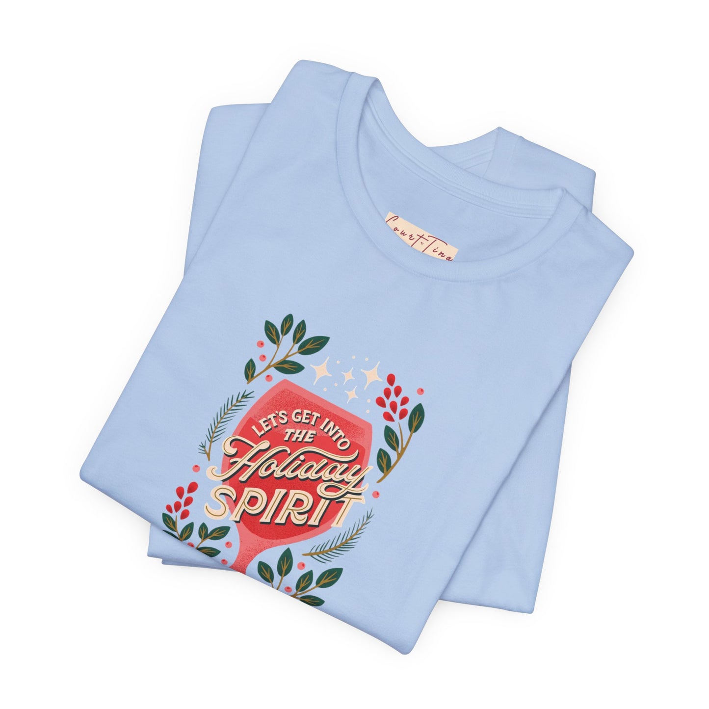 Holiday Spirit Short Sleeve Tee - Unisex Jersey T-Shirt, Festive Casual Wear, Christmas Gift, Family Gatherings, Seasonal Apparel