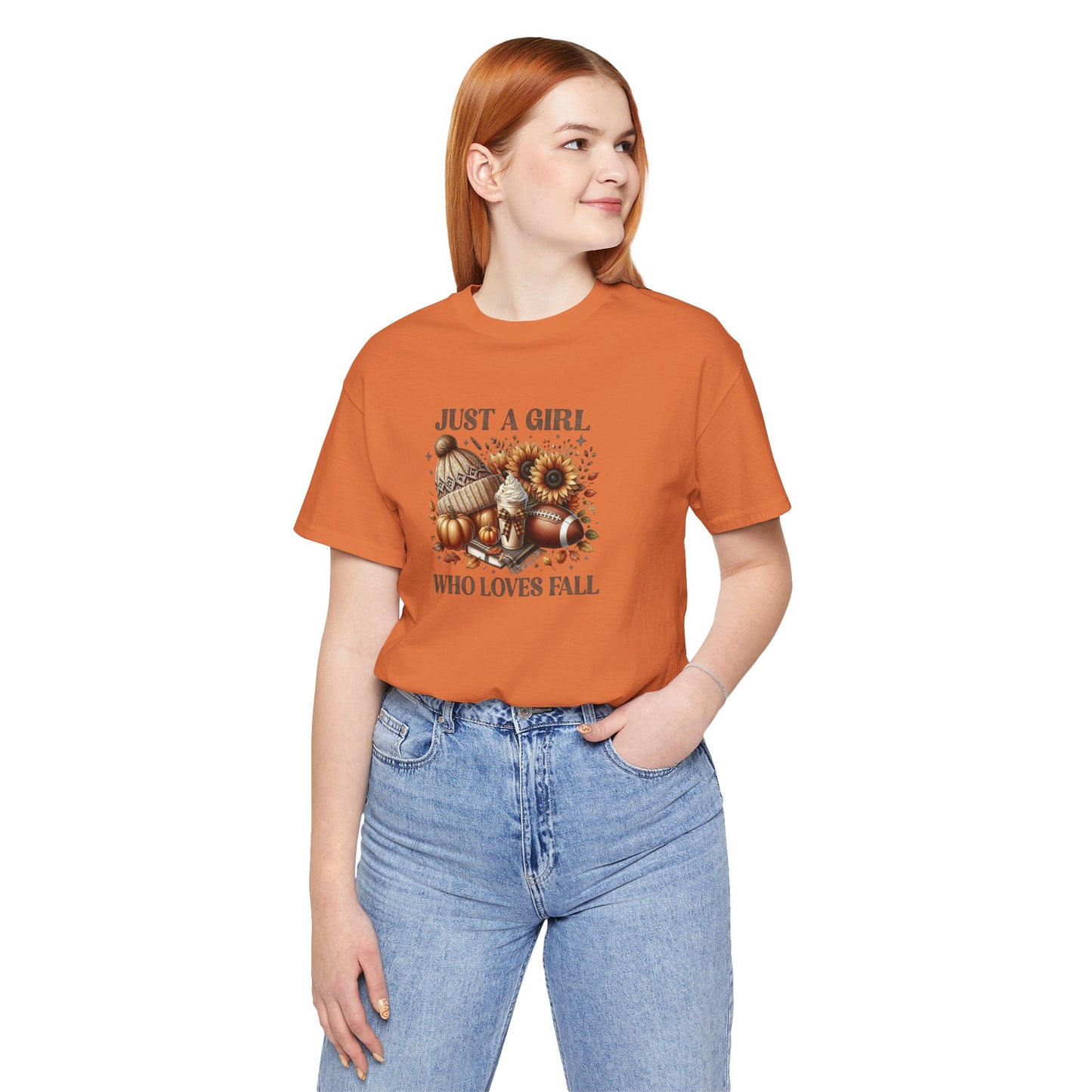 Fall Lover Tee, Just a Girl Who Loves Fall Shirt, Autumn Graphic Tee, Seasonal Sweatshirt, Cozy Fall Apparel, Thanksgiving Gift