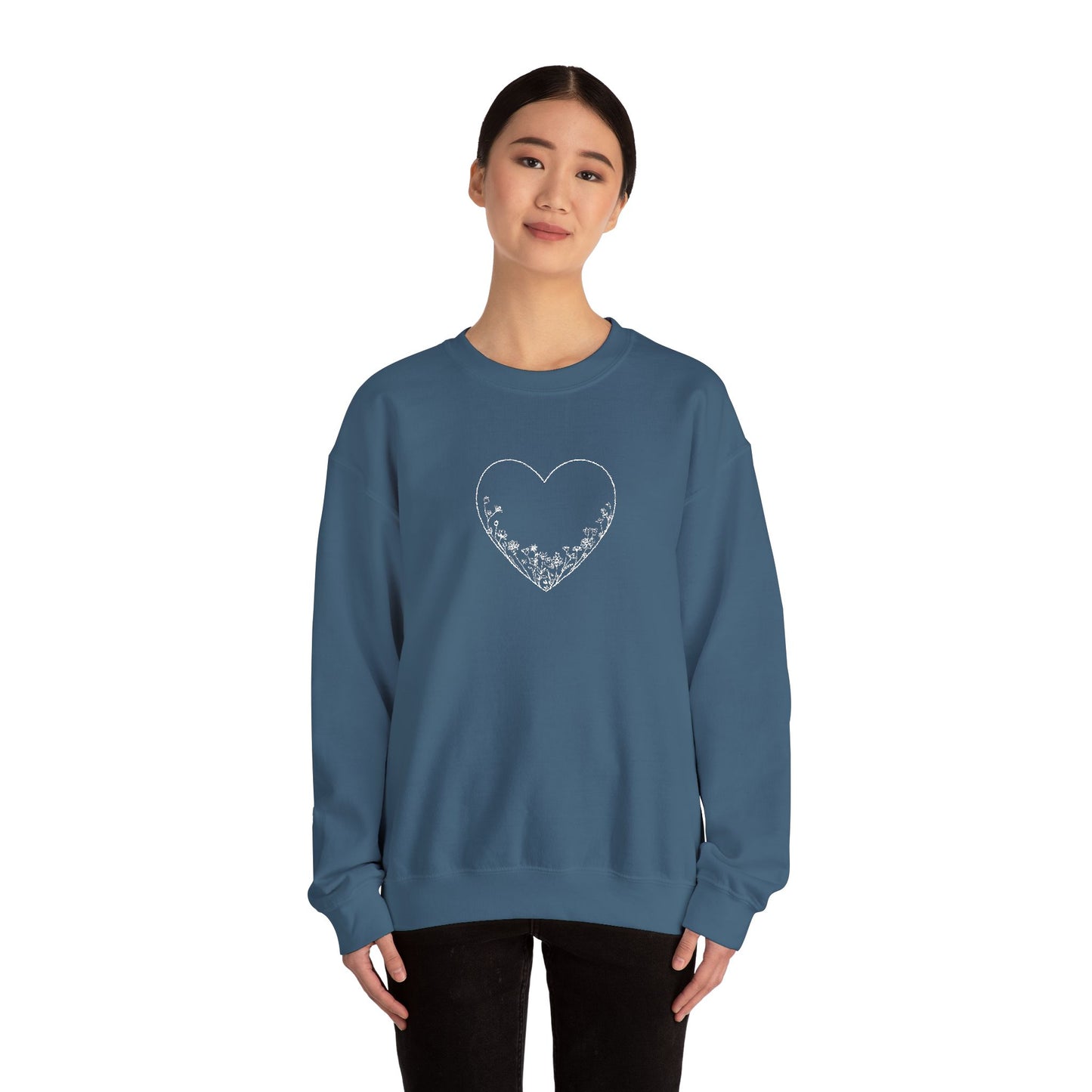 Heartfelt Love Crewneck Sweatshirt - Cozy Gift, Casual Wear, Valentine's Day, Anniversary, Comfort