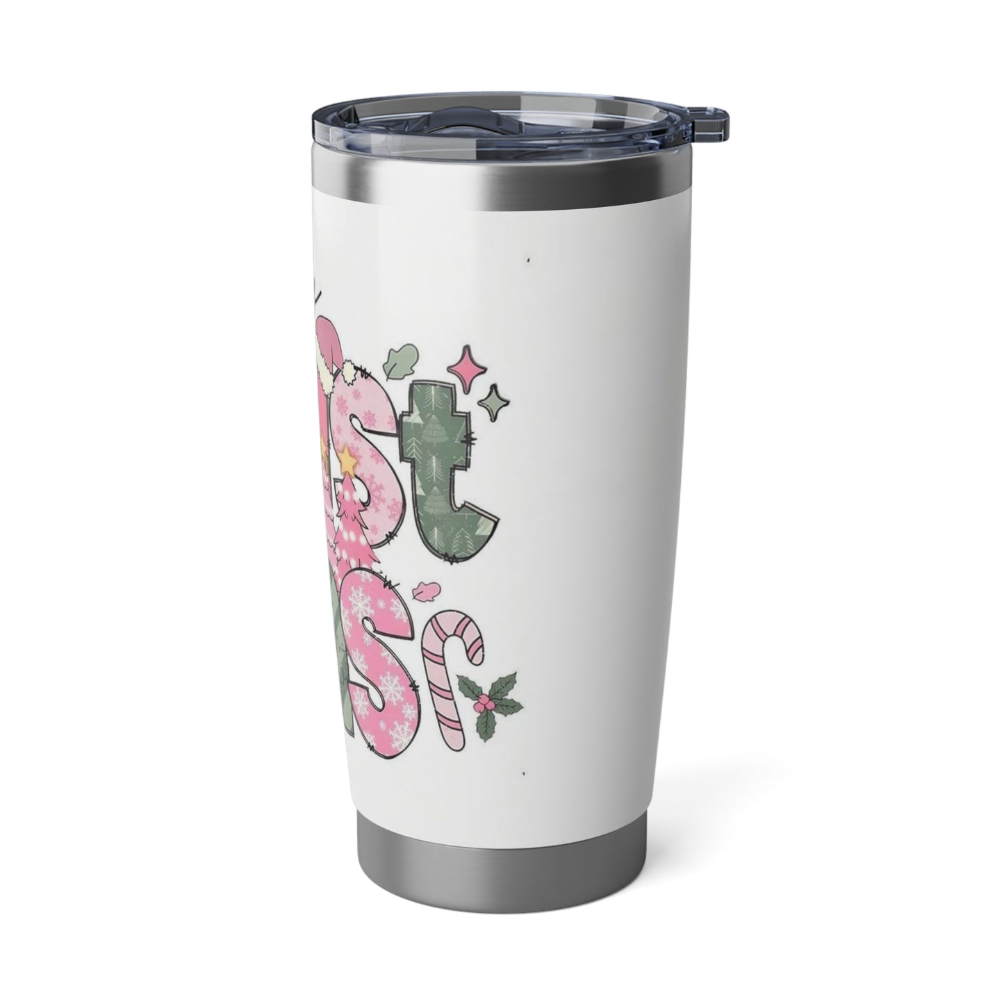 Merry Christmas Vagabond Tumbler, Holiday Travel Cup, Reusable Drinkware, Gift for Her, Seasonal Coffee Mug, Winter Beverage Holder