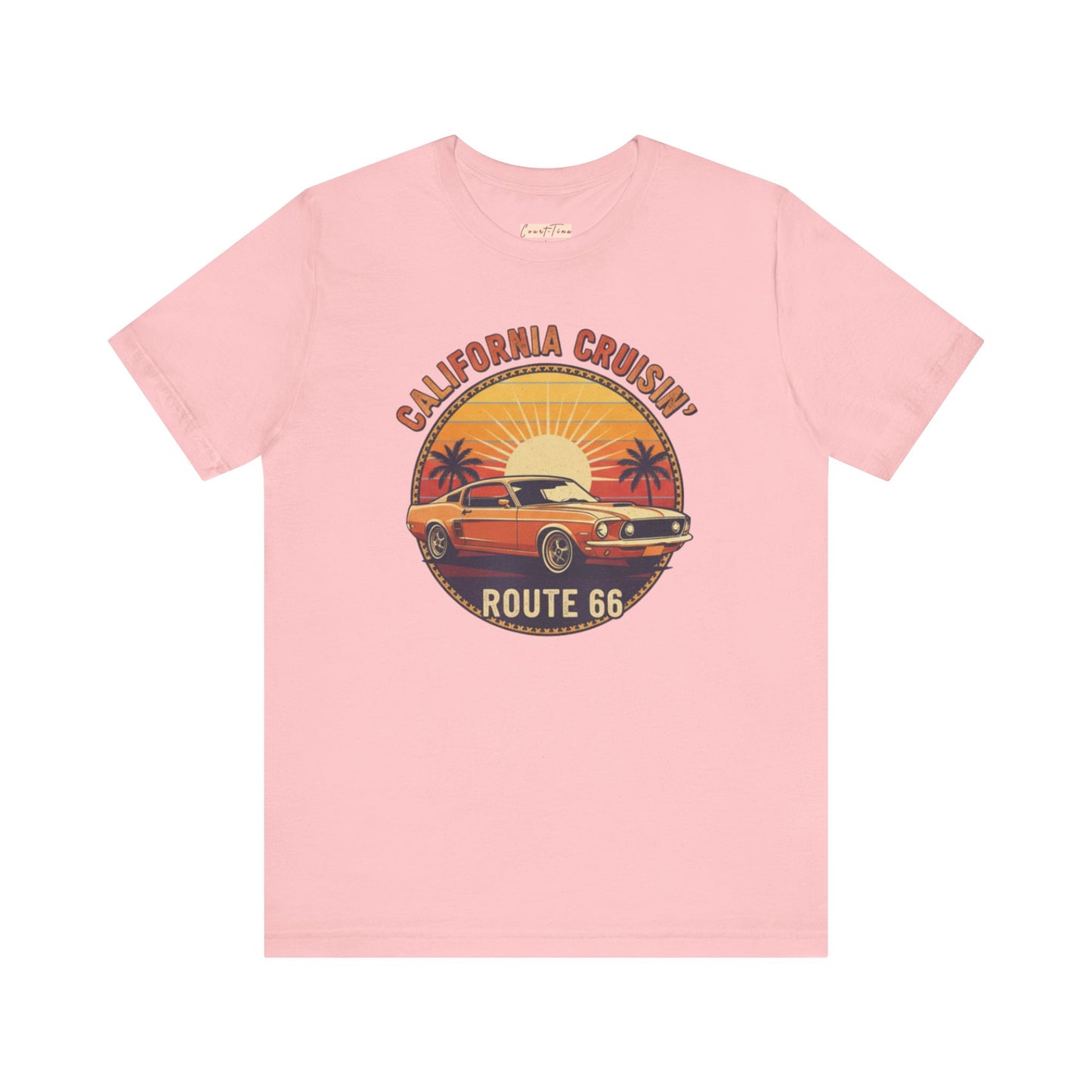 California Cruisin' Vintage Tee, Retro Car Shirt, Route 66 Graphic Tee, Perfect for Road Trips, Travel Lovers Apparel, Unisex T-Shirt