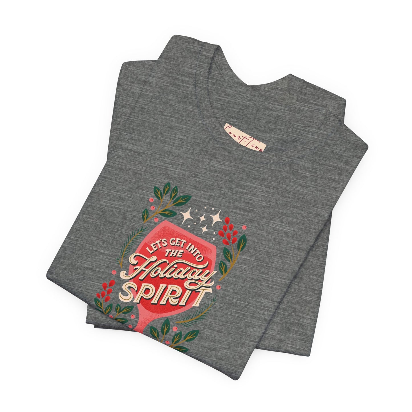 Holiday Spirit Short Sleeve Tee - Unisex Jersey T-Shirt, Festive Casual Wear, Christmas Gift, Family Gatherings, Seasonal Apparel