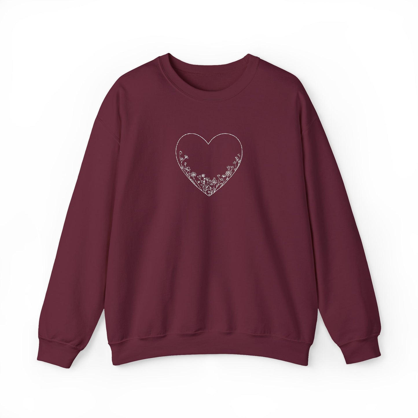 Heartfelt Love Crewneck Sweatshirt - Cozy Gift, Casual Wear, Valentine's Day, Anniversary, Comfort
