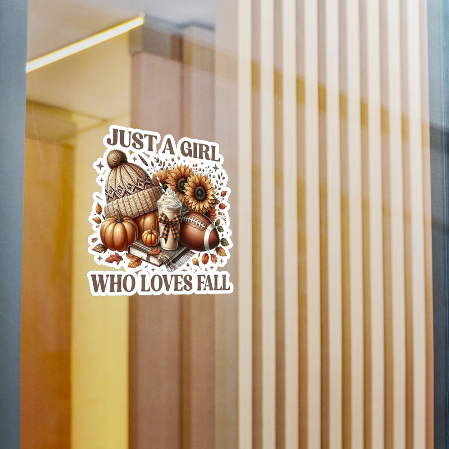 Fall-Themed Kiss-Cut Vinyl Decals - Autumn Decor, Seasonal Stickers, Fall Lover Gifts, Pumpkin Decor, Cozy Home Vibes