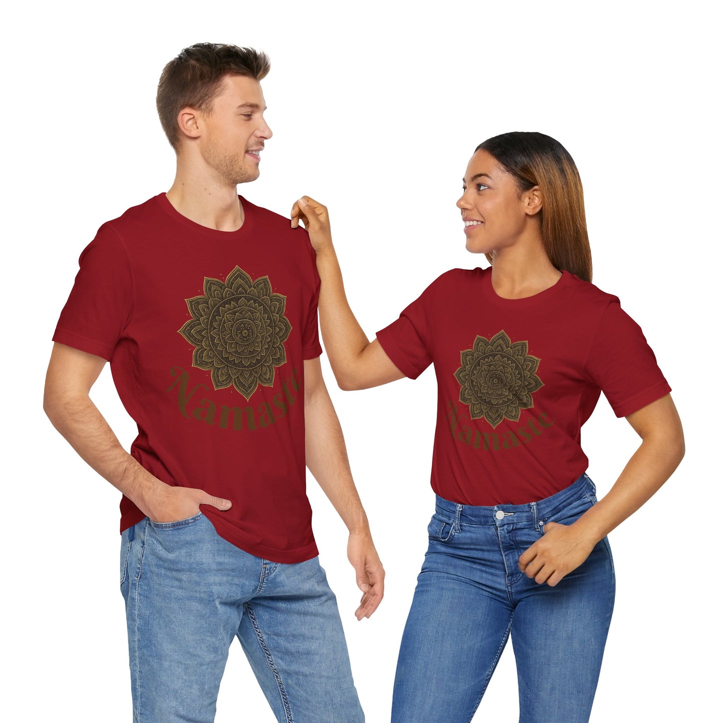 Bohemian Mandala Unisex Jersey Tee - Casual Wear, Graphic T-Shirt, Gift for Yoga Lovers, Spiritual Apparel, Everyday Comfort