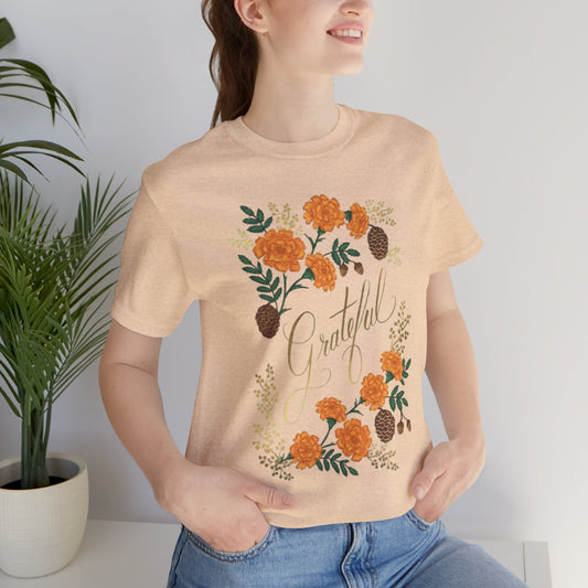 Grateful Floral Short Sleeve Tee