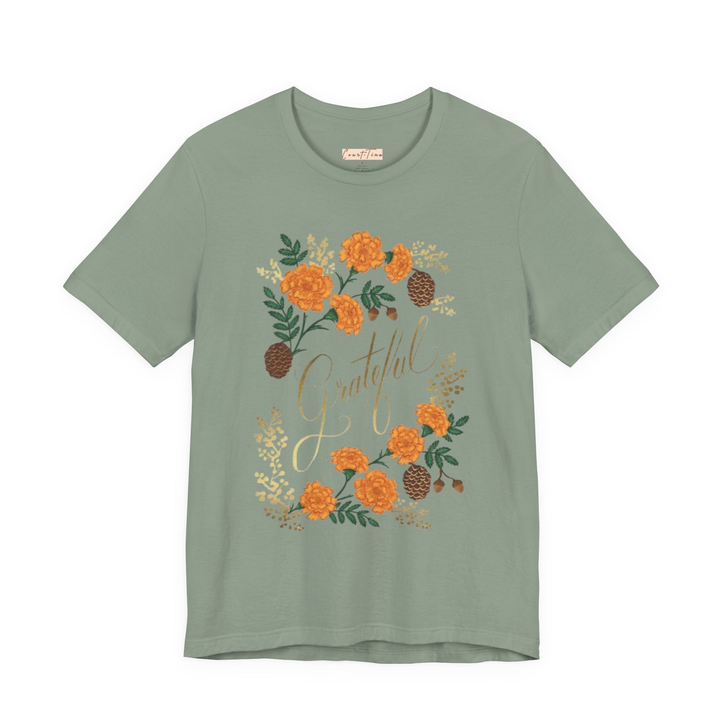 Grateful Floral Short Sleeve Tee