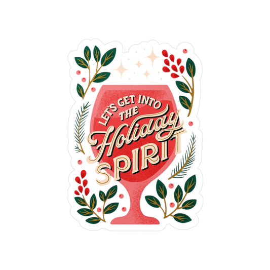 Holiday Spirit Vinyl Decals, Festive Stickers for Home Decor, Christmas Gift Accessories, Seasonal Decor, Party Supplies