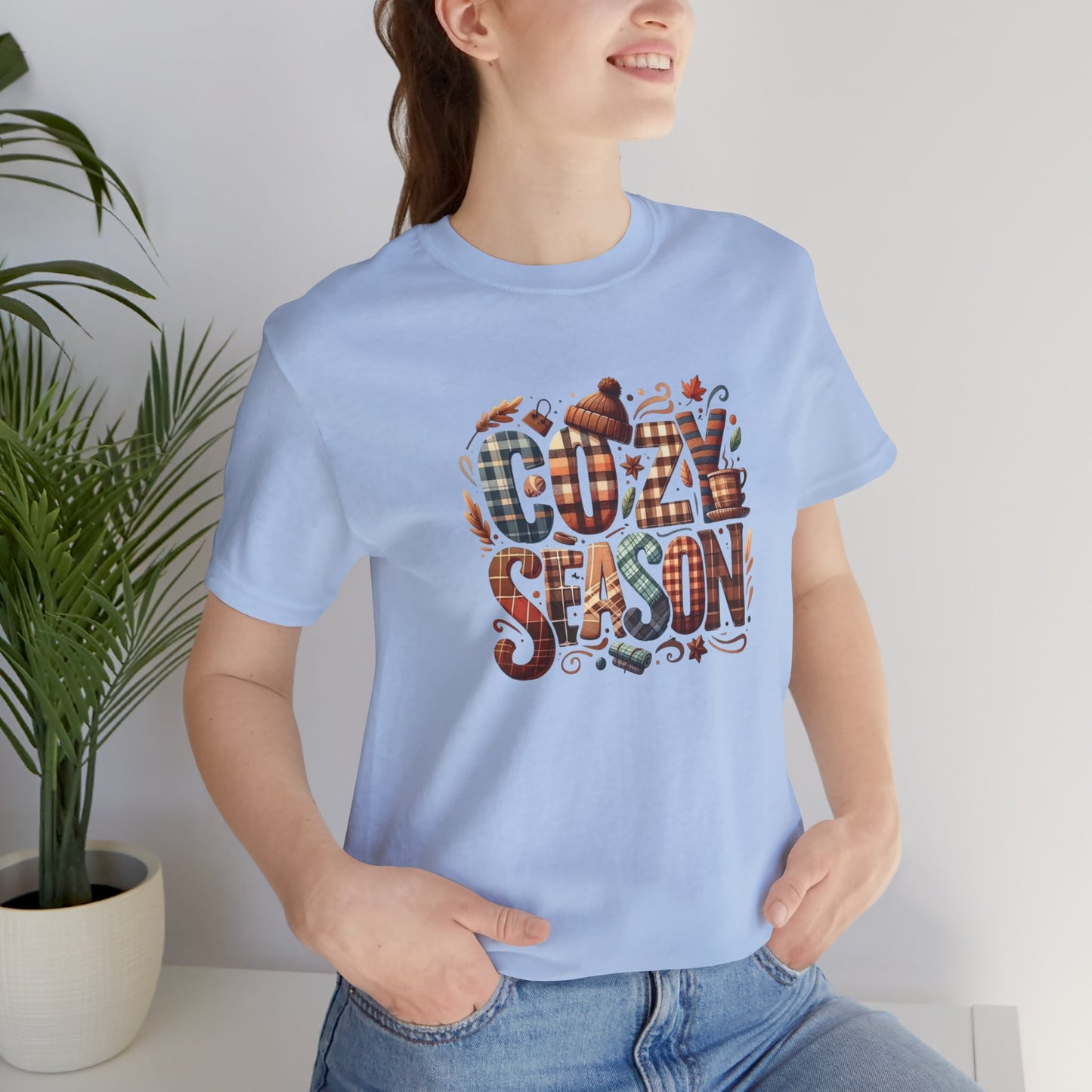 Cozy Season Tee, Comfortable Unisex Shirt for Fall, Autumn Outfit, Gift for Thanksgiving, Casual Wear, Seasonal T-Shirt